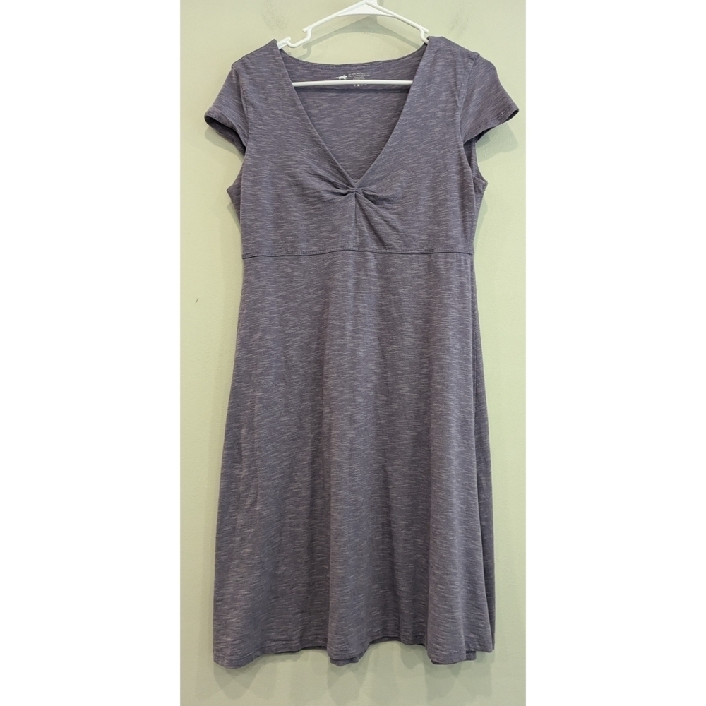 Horny Toad Heathered Purple Rosemarie Organic Cotton Tencel Dress Size Medium